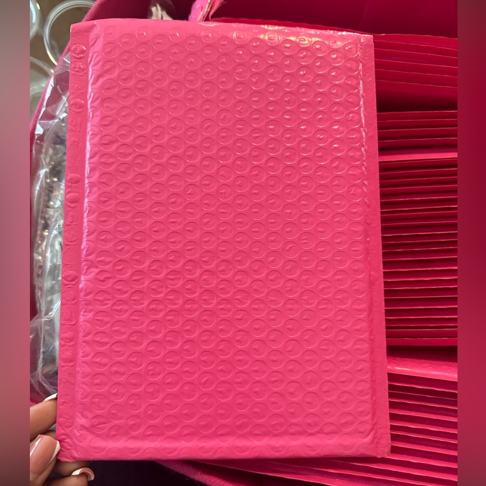 Pink bubble mailers